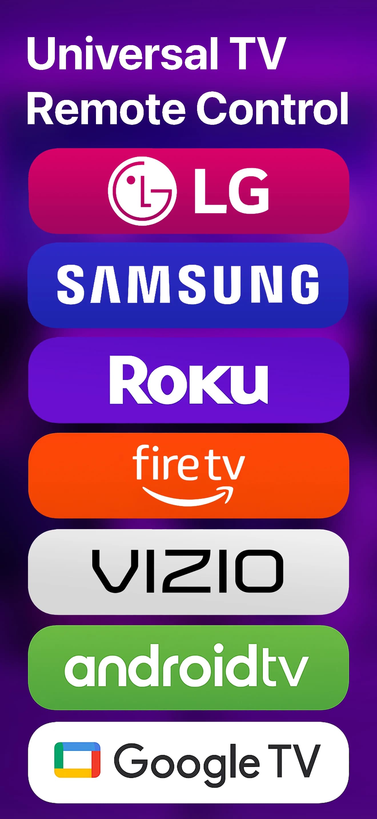 Control all your smart TVs from one remote.