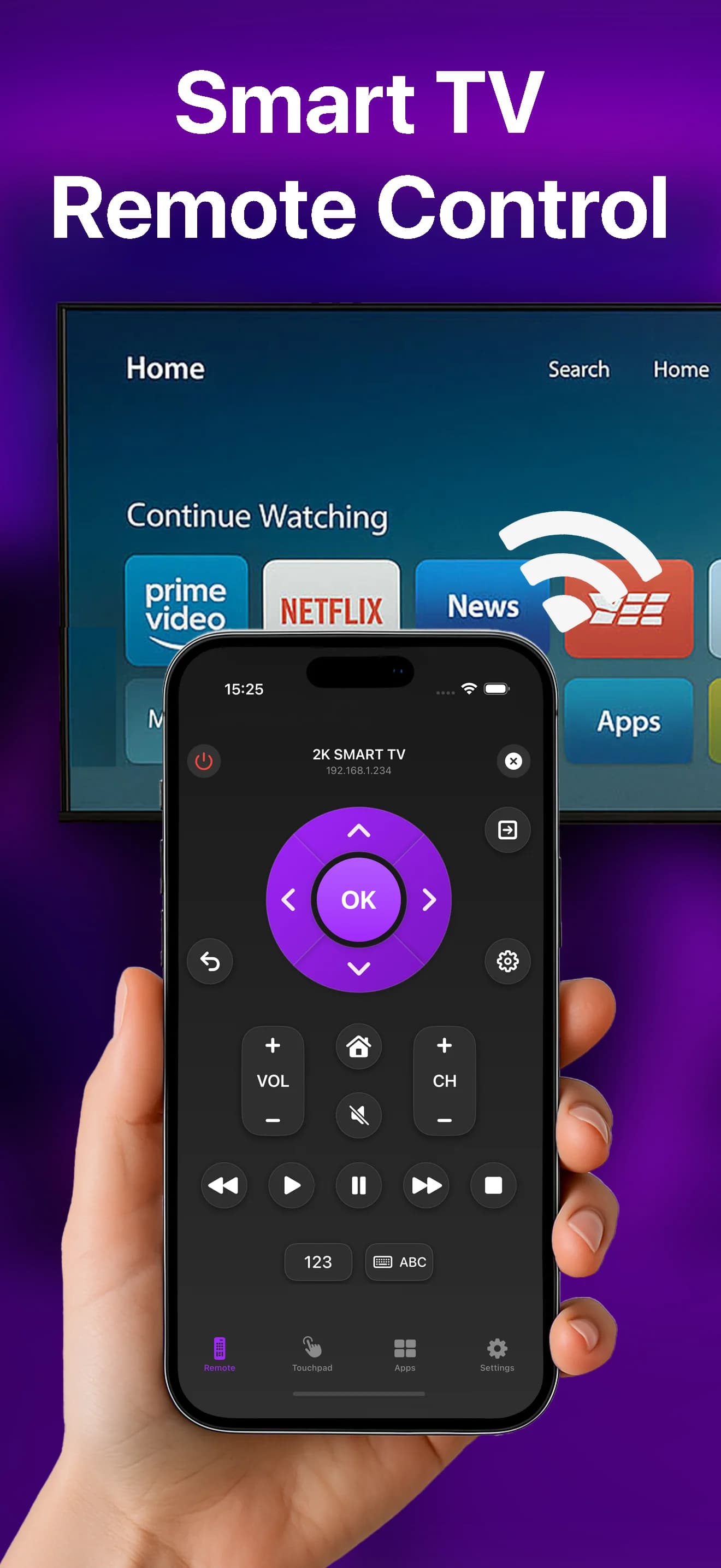 Use an intuitive remote layout for everyday controls.